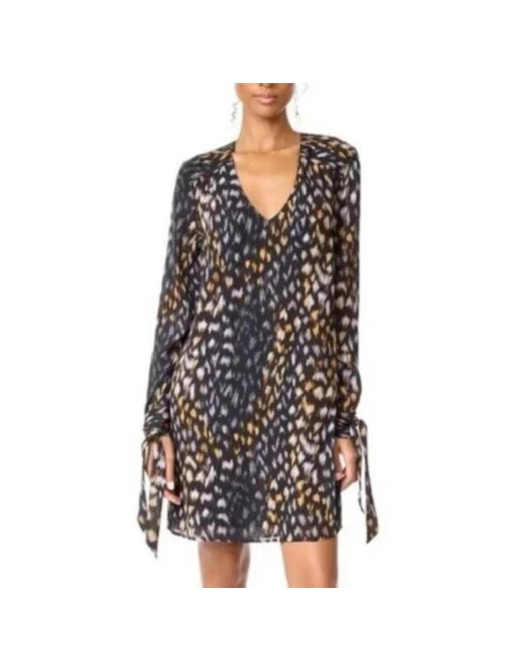 Equipment Bree Tie Sleeve Silk Shift Dress - Size Small